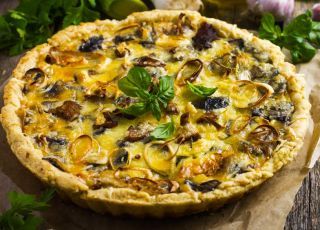 Emilien Fromages tarte camembert poireaux champignons
